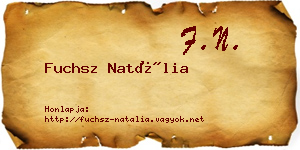 Fuchsz Natália névjegykártya