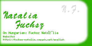 natalia fuchsz business card